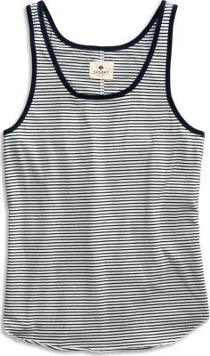 Sperry Stripe Scoop Neck Tank Navy/white, Size Xs