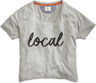 Sperry Wide Neck Local T-shirt Heathergrey, Size S Women's