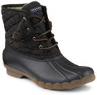 Sperry Saltwater Quilted Duck Boot Black, Size 6m Women's Shoes