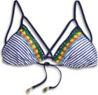 Sperry Caribbean Sunset Triangle Swim Top Navy/multi, Size Xs Women's