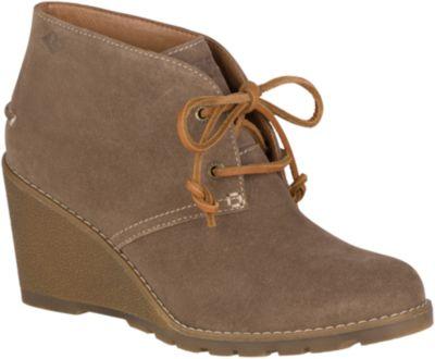 Sperry Celeste Prow Bootie Taupe, Size 5m Women's Shoes