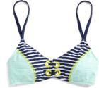 Sperry Stripe Bralette Bikini Top Navy/whitestripe, Size Xs
