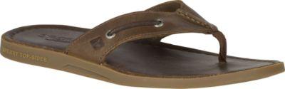 Sperry Authentic Original Flip Flop Darkbrown, Size 7m Men's