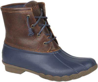 Sperry Saltwater Duck Boot Navy/tan, Size 5.5m Women's Shoes