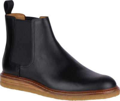 Sperry Gold Cup Leather Crepe Chelsea Black, Size 7m Men's