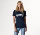 Sperry Sperry Script Graphic T-shirt Navy, Size S Women's