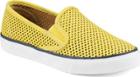 Sperry Seaside Perforated Sneaker Yellow, Size 5m Women's Shoes