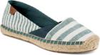 Sperry Katama Cape Stripe Espadrille Teal, Size 5m Women's Shoes