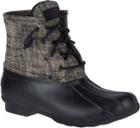 Sperry Saltwater Heavy Linen Duck Boot Black, Size 5m Women's Shoes