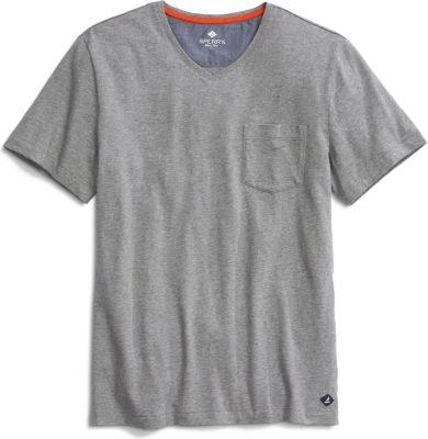 Sperry V-neck Pocket T-shirt Heathergrey, Size S Men's