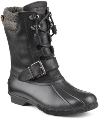 Sperry Saltwater Misty Duck Boot Black, Size 5m Women's Shoes