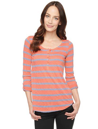 Splendid Canyon Chambray Stripe Henley