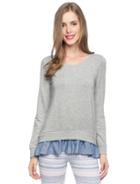 Splendid French Terry Ruffle Pullover