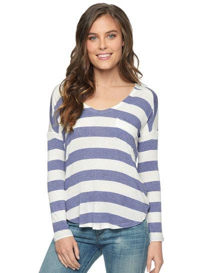 Splendid Stripe Drapey Lux V-neck Top