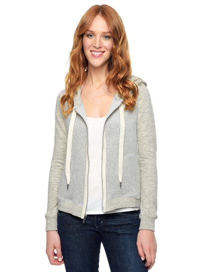 Splendid Velour Zip Up Hoodie