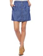 Splendid Button Up Mini Skirt