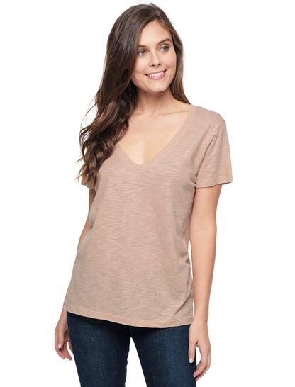 Splendid Desert Sparkle Slub V-neck Tee