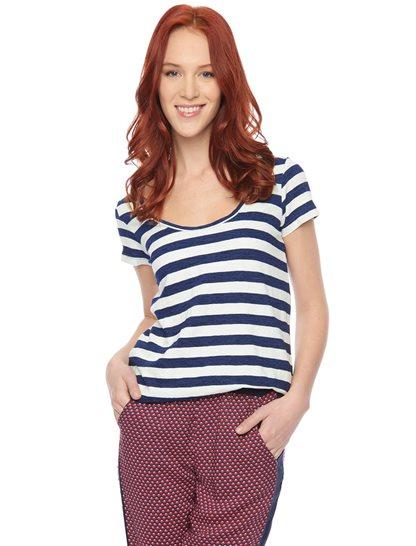 Splendid Indigo Knit Boyfriend Tee