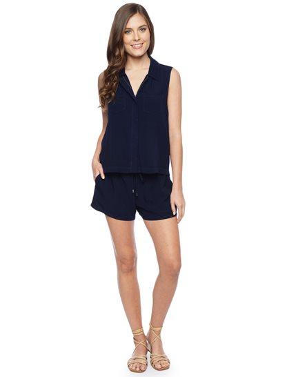 Splendid Twofer Shirt Romper