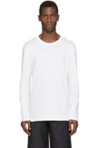 Helmut Lang White Brushed Jersey T-shirt
