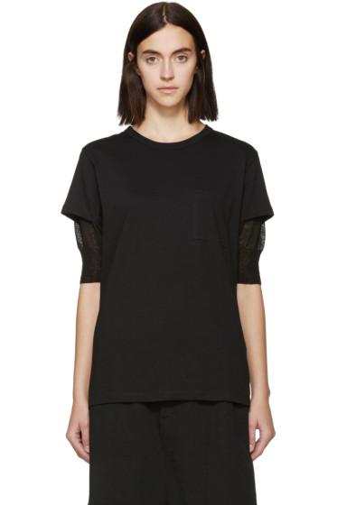 Ys Black Layered T-shirt