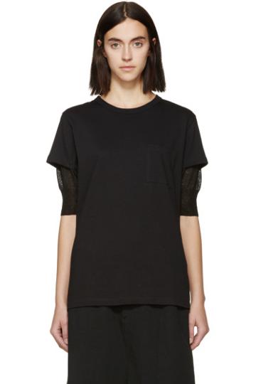 Ys Black Layered T-shirt