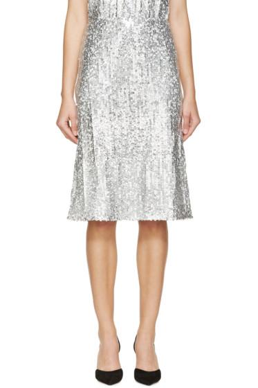 Nina Ricci Silver Sequined Skirt