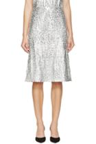 Nina Ricci Silver Sequined Skirt