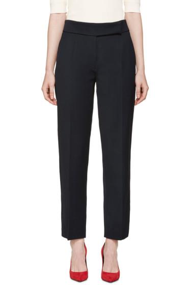 Nina Ricci Navy Wool Gabardine Trousers