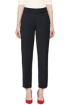 Nina Ricci Navy Wool Gabardine Trousers