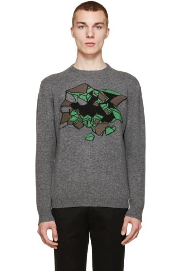 Christopher Kane Grey Mélange Wallbreak Sweater