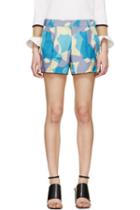 Viktor And Rolf Lavender Printed Shorts