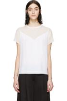 Viktor And Rolf White Crepe Draping Blouse