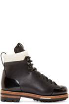 Feit Black Leather Arctic Hiker Boots
