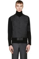 Thom Browne Black Quilted Fun Mix Vest