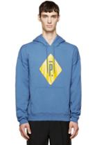 Pigalle Blue And Yellow Logo Hoodie
