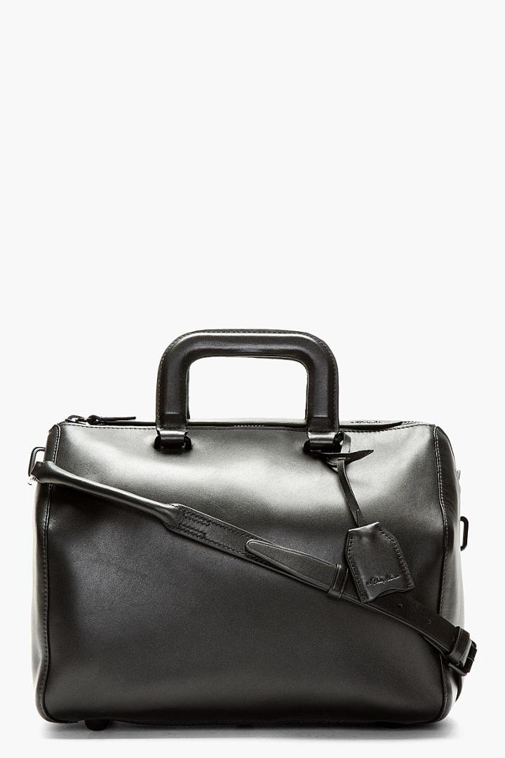 3.1 Phillip Lim Black Leather Wednesday Medium Boston Satchel