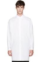 Thamanyah White Poplin Overlong Shirt