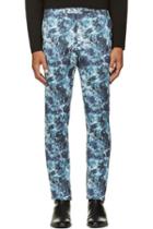 Johnlawrencesullivan Blue Marbled Trousers