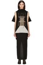 Rick Owens Black Blossom Embroidered Tunic