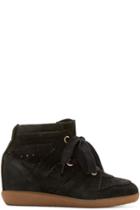 Isabel Marant Black Bobby Wedge Sneakers