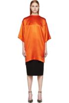 Givenchy Coral Satin Short Sleeve Jersey Tunic
