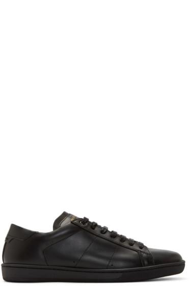 Saint Laurent Black Leather Low-top Sneakers