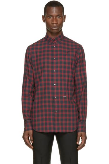 Dsquared2 Red And Grey Check Shirt