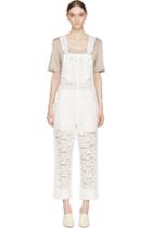 Nina Ricci Ivory Lace Overalls