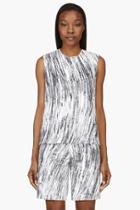Kenzo Grey And White Sequined High Waves Tank Top