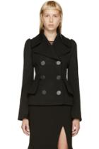 Alexander Mcqueen Black Wool Double-breasted Jacket