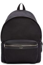 Saint Laurent Black Canvas Hunting Backpack