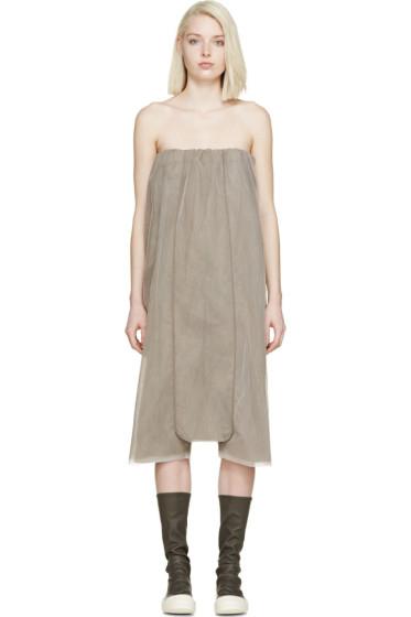 Rick Owens Brown Tulle Bodybag Jumpsuit