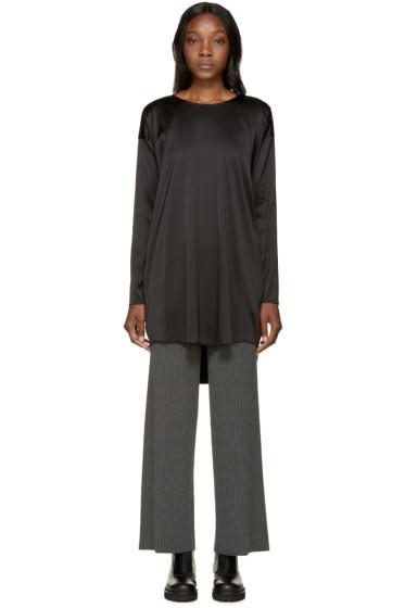 Mm6 Maison Margiela Black Stretch Blouse
